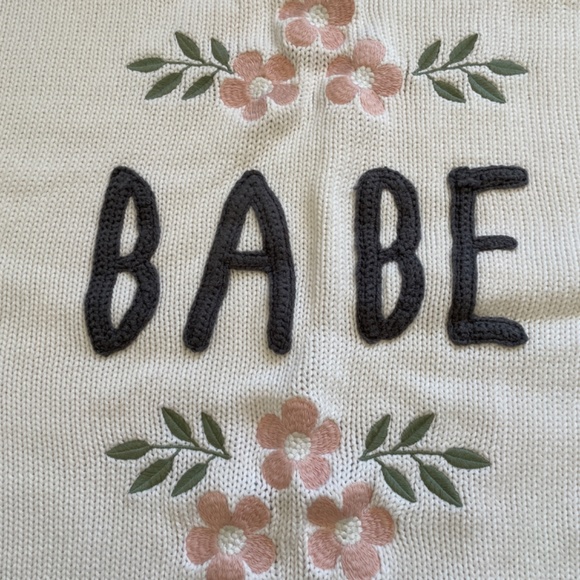 2/$40 Pottery Barn Organic Cotton knitted Baby blanket - Picture 2 of 4